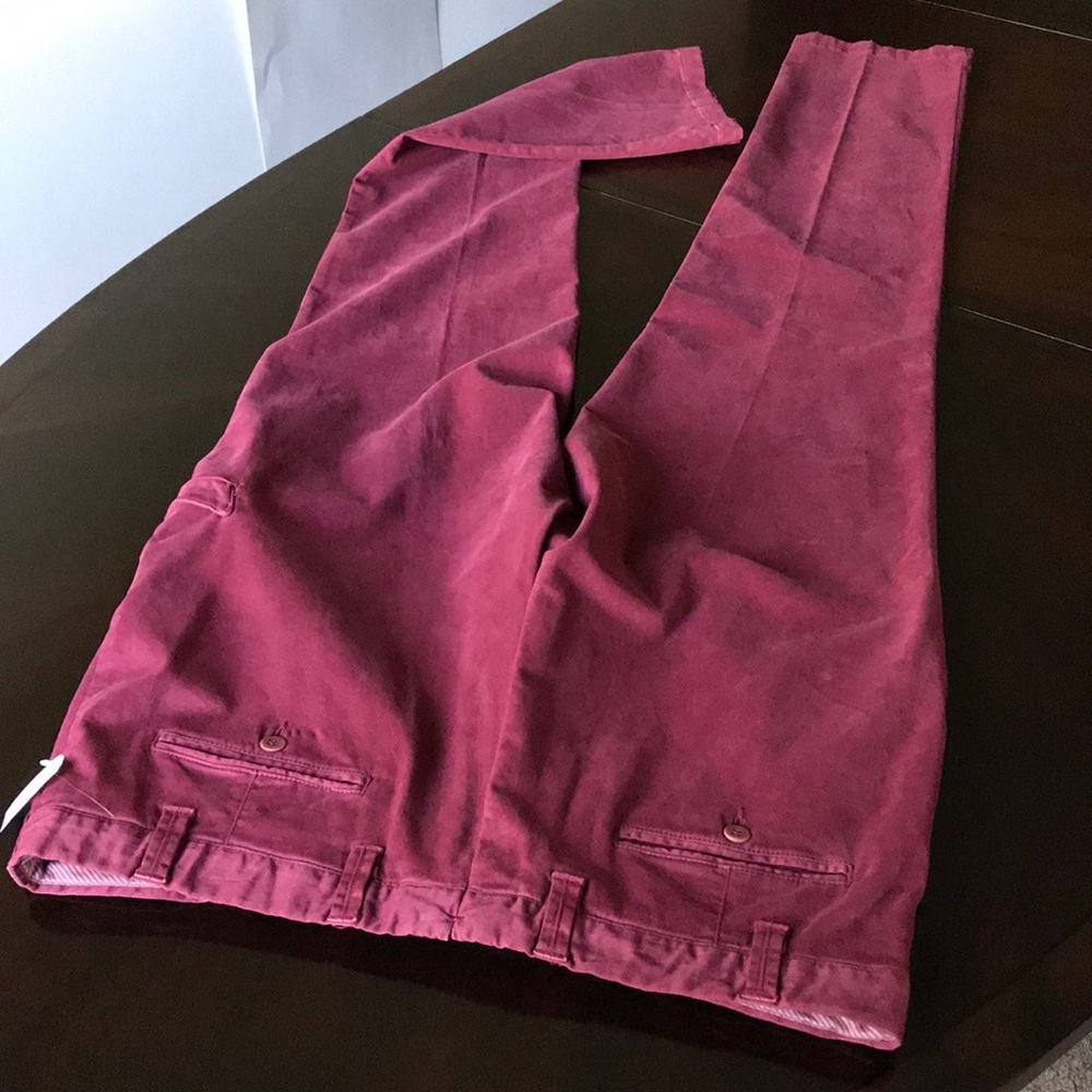 Isaia Burgundy Men’s Size EUR 54 (US 38L ) chinos - Picture 6 of 8